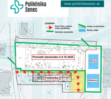 Prístup k ambulanciám počas výstavby