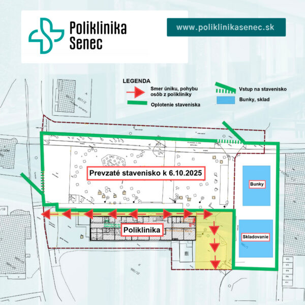 Prístup k ambulanciám počas výstavby